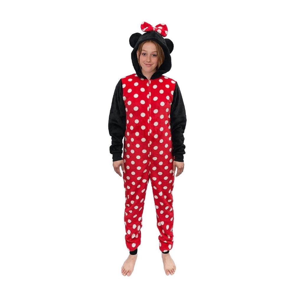Disney Adult Minnie Mouse One Piece Pajama - Size Large